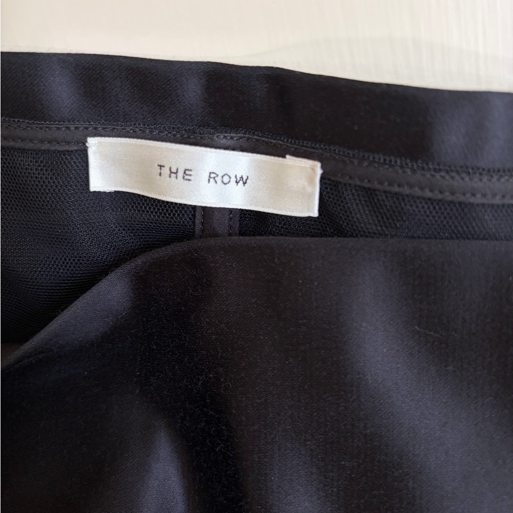 The Row Black Nana Strapless Draped Satin Top size 2 - Picture 6 of 7